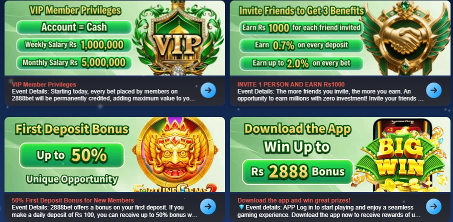 2888Bet Game rewards image