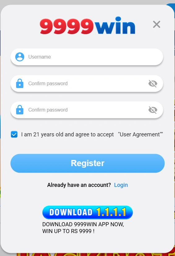 9999Win Game register section image