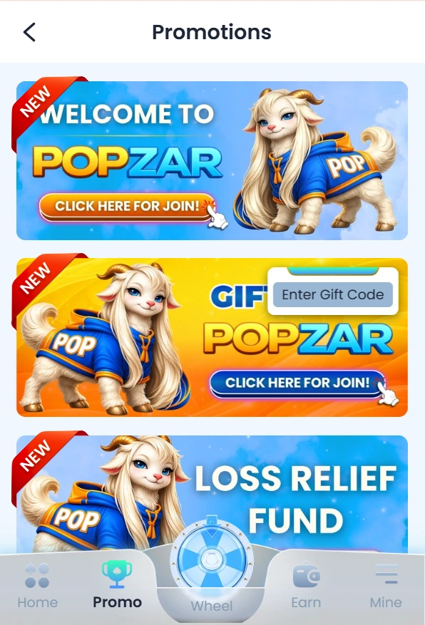 Popzar Game rewards