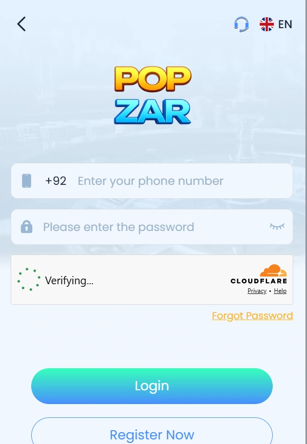 Popzar Game login