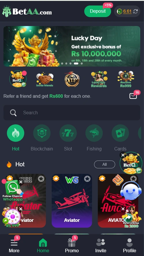 BetAA Game interface image