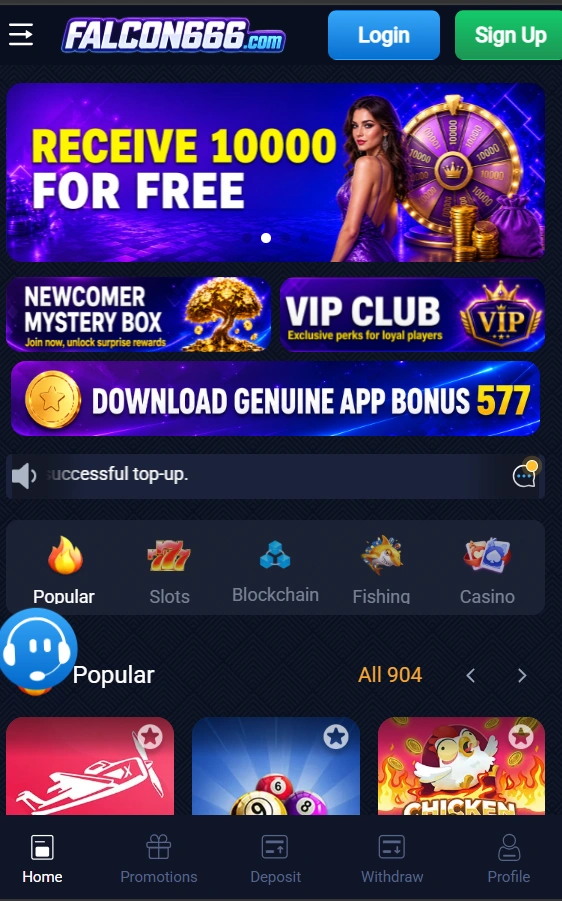 Falcon666 Game interface screenshot