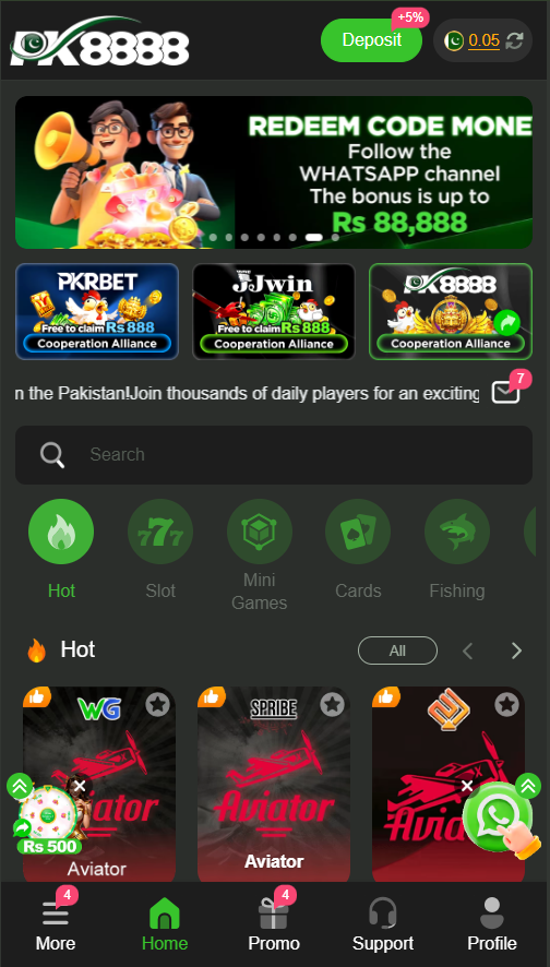 PK8888 Game interface