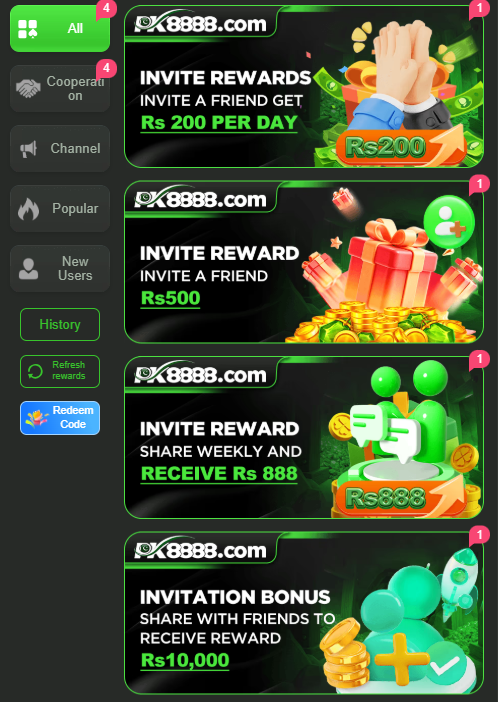 PK8888 Game rewards