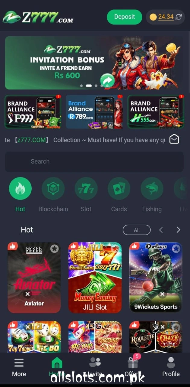 F777 Game interface image