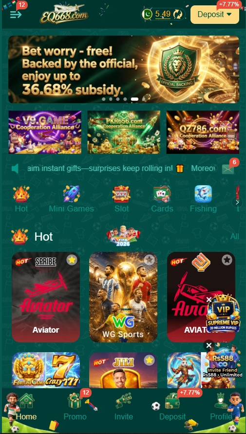 PKR777 Game interface