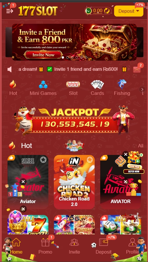 177Slot Game interface