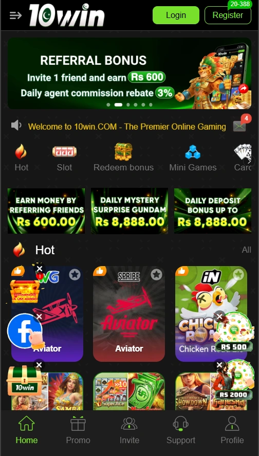 10WIN Game interface image
