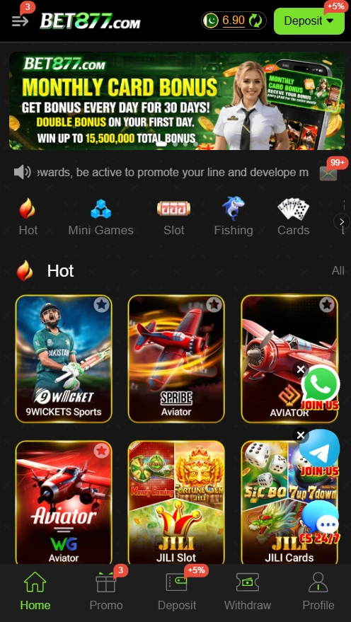 BET877 Game interface image