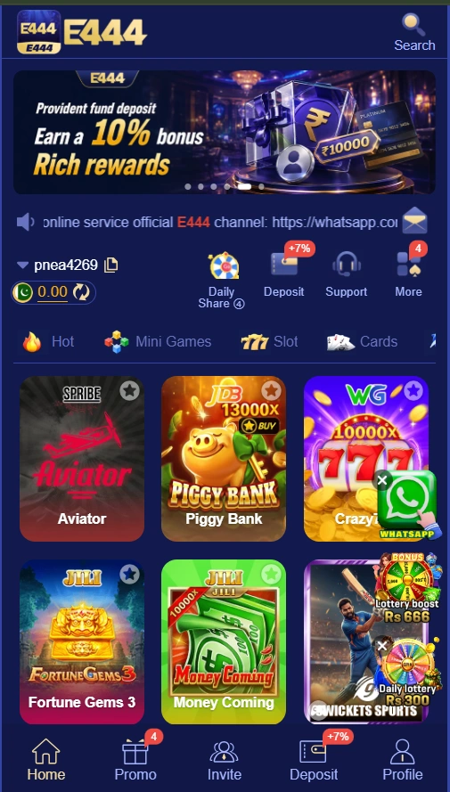 E444 Game interface